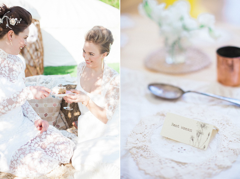 Pastel shades and pretty flowers, Spring and Summer outdoor wedding inspiration with Wedding Yurts - visit weddingyurts.co.uk.