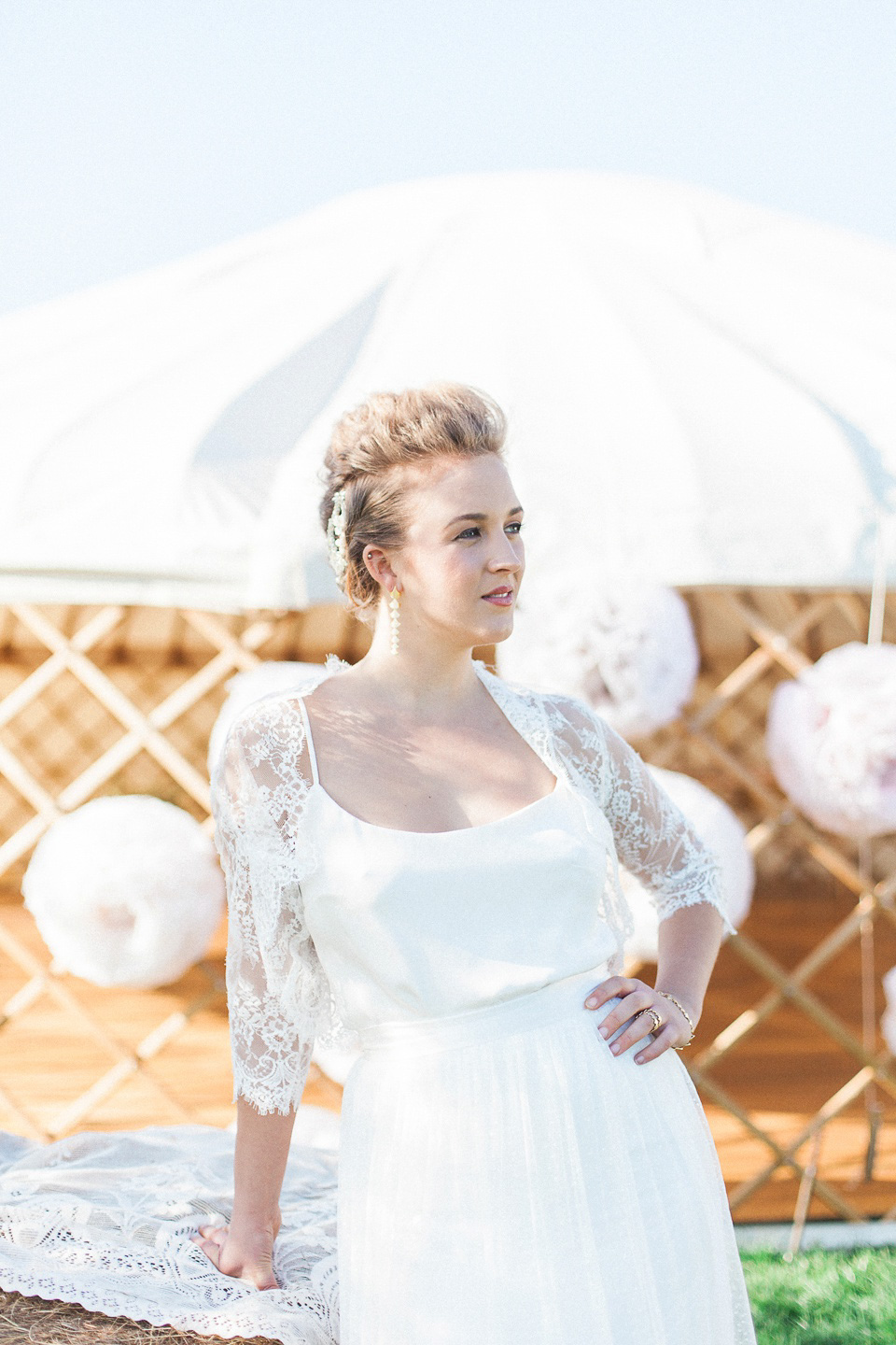 Pastel shades and pretty flowers, Spring and Summer outdoor wedding inspiration with Wedding Yurts - visit weddingyurts.co.uk.