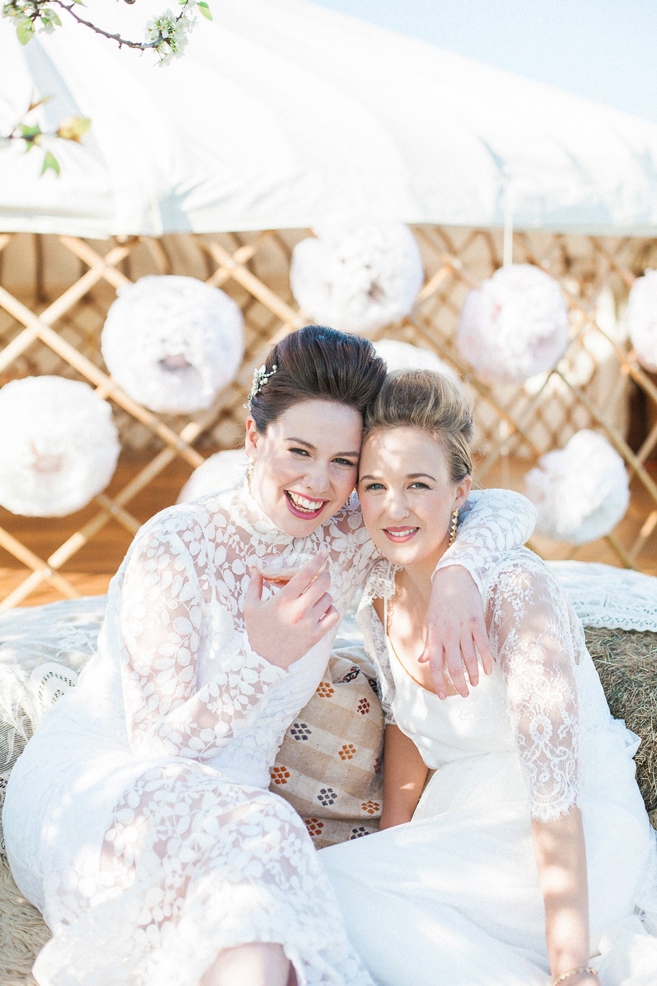 Pastel shades and pretty flowers, Spring and Summer outdoor wedding inspiration with Wedding Yurts - visit weddingyurts.co.uk.