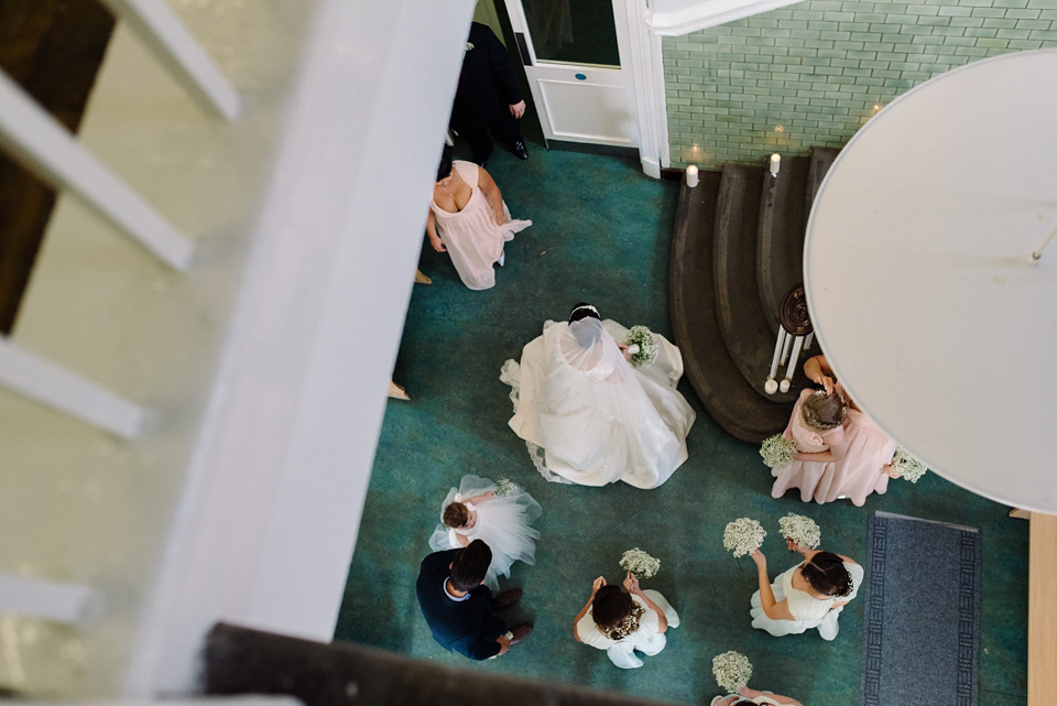 A Beatles and 1960s inspired wedding in Glasgow. The bride wears Justin Alexander. Photography by Neil Thomas Douglas. A Beatles and 1960s inspired wedding in Glasgow. The bride wears Justin Alexander. Photography by Neil Thomas Douglas.