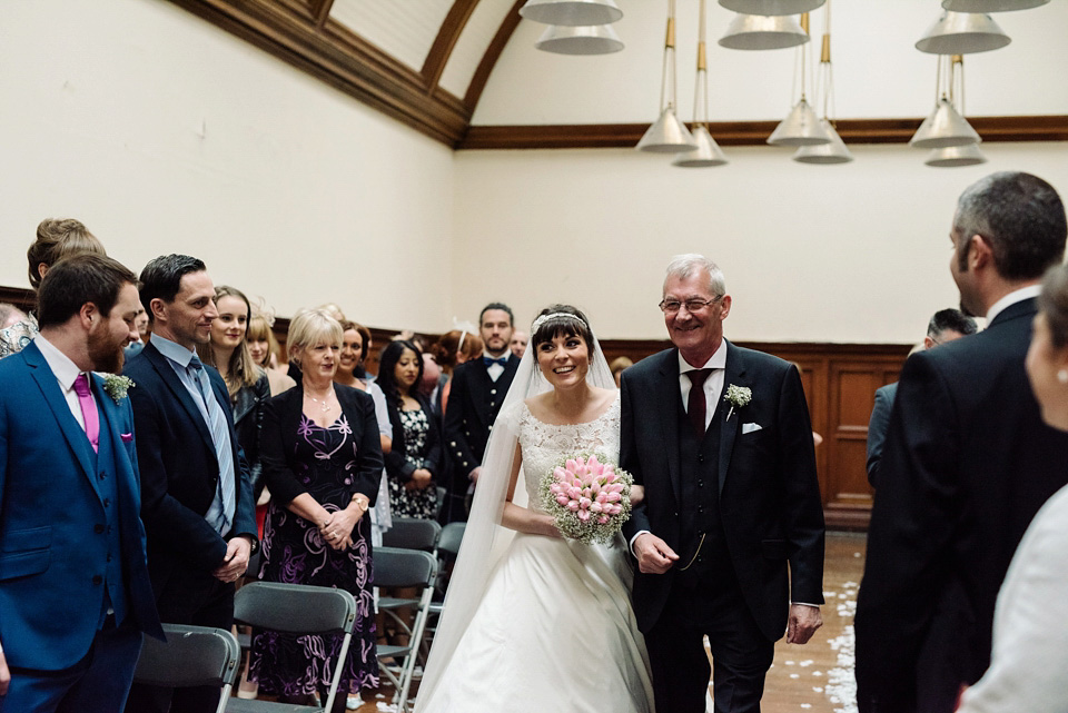 A Beatles and 1960s inspired wedding in Glasgow. The bride wears Justin Alexander. Photography by Neil Thomas Douglas. A Beatles and 1960s inspired wedding in Glasgow. The bride wears Justin Alexander. Photography by Neil Thomas Douglas.