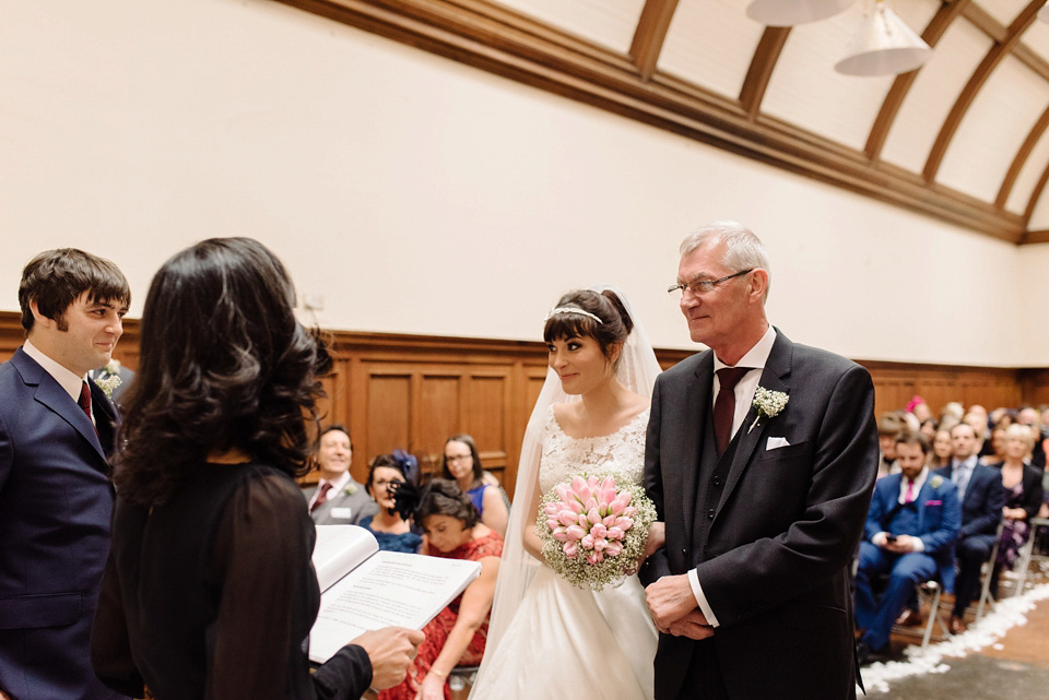 A Beatles and 1960s inspired wedding in Glasgow. The bride wears Justin Alexander. Photography by Neil Thomas Douglas. A Beatles and 1960s inspired wedding in Glasgow. The bride wears Justin Alexander. Photography by Neil Thomas Douglas.