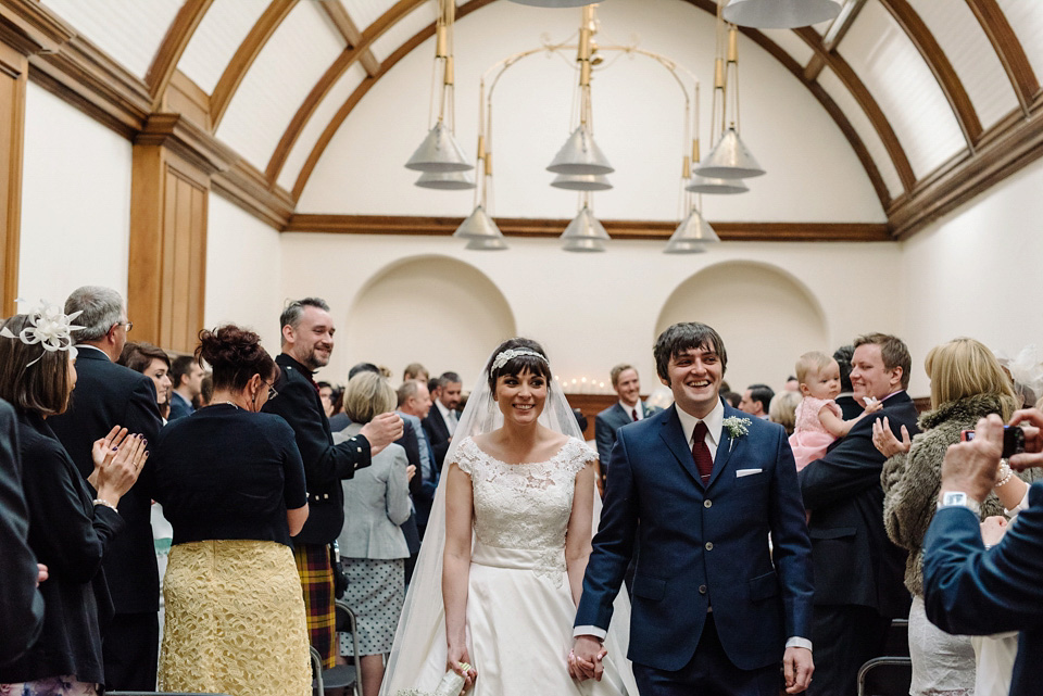 A Beatles and 1960s inspired wedding in Glasgow. The bride wears Justin Alexander. Photography by Neil Thomas Douglas. A Beatles and 1960s inspired wedding in Glasgow. The bride wears Justin Alexander. Photography by Neil Thomas Douglas.