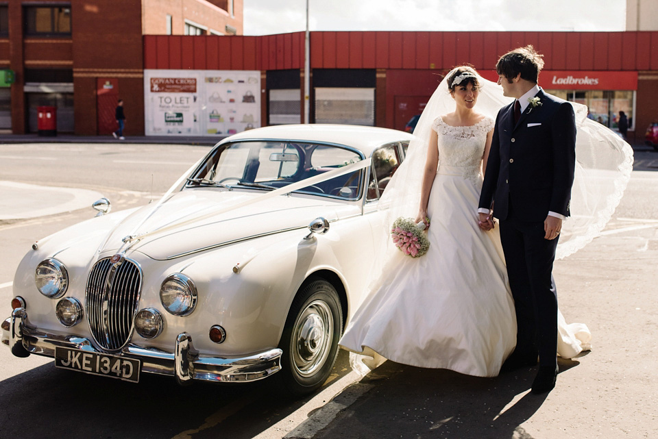 A Beatles and 1960s inspired wedding in Glasgow. The bride wears Justin Alexander. Photography by Neil Thomas Douglas. A Beatles and 1960s inspired wedding in Glasgow. The bride wears Justin Alexander. Photography by Neil Thomas Douglas.
