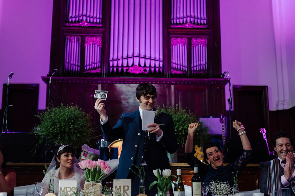 A Beatles and 1960s inspired wedding in Glasgow. The bride wears Justin Alexander. Photography by Neil Thomas Douglas. A Beatles and 1960s inspired wedding in Glasgow. The bride wears Justin Alexander. Photography by Neil Thomas Douglas.