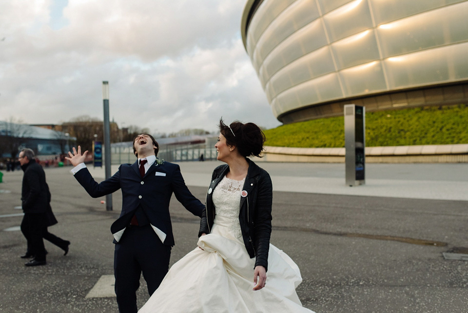 A Beatles and 1960s inspired wedding in Glasgow. The bride wears Justin Alexander. Photography by Neil Thomas Douglas. A Beatles and 1960s inspired wedding in Glasgow. The bride wears Justin Alexander. Photography by Neil Thomas Douglas.