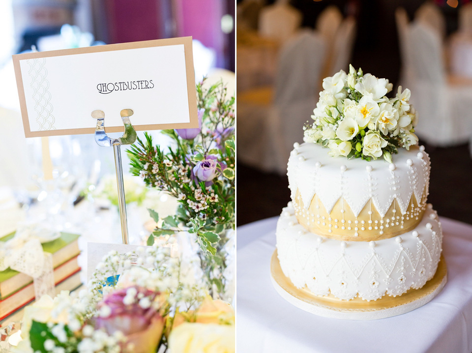 An elegant English wedding in the Spring. The bride wears Kristene by Claire Pettibone. Photography by Jo Hastings.