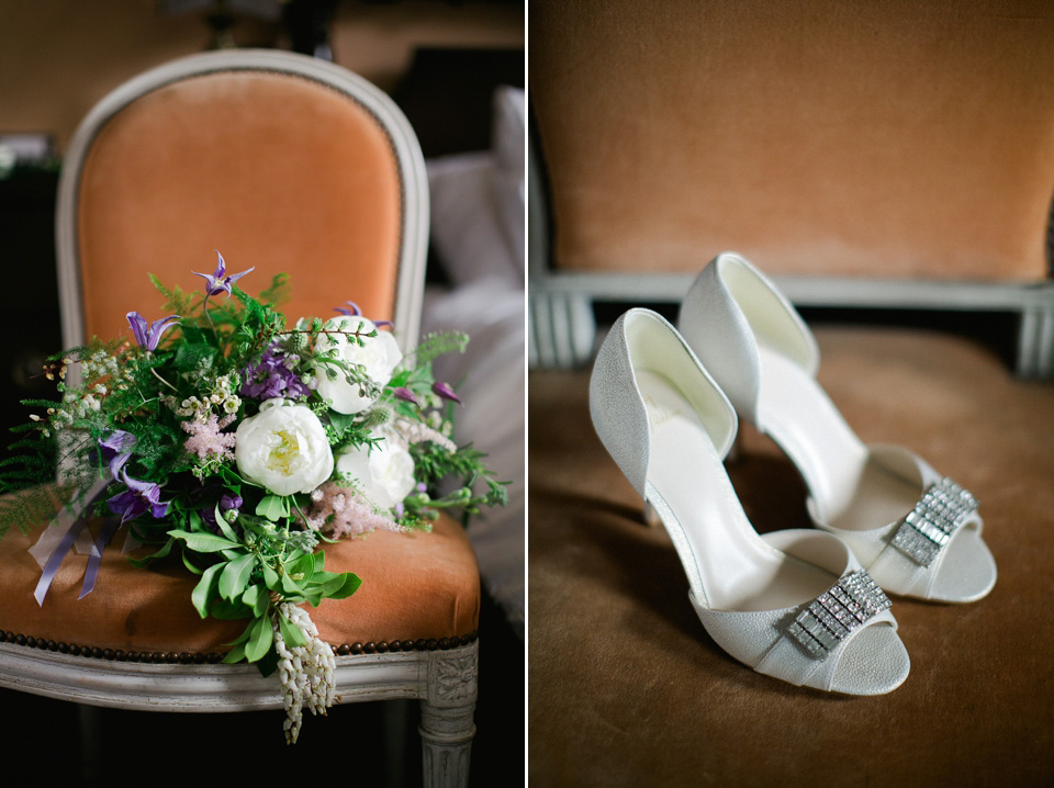 A bride wearing Cassandra by Sarah Janks for her castle wedding in Northern Ireland. Photography by Paula McManus.