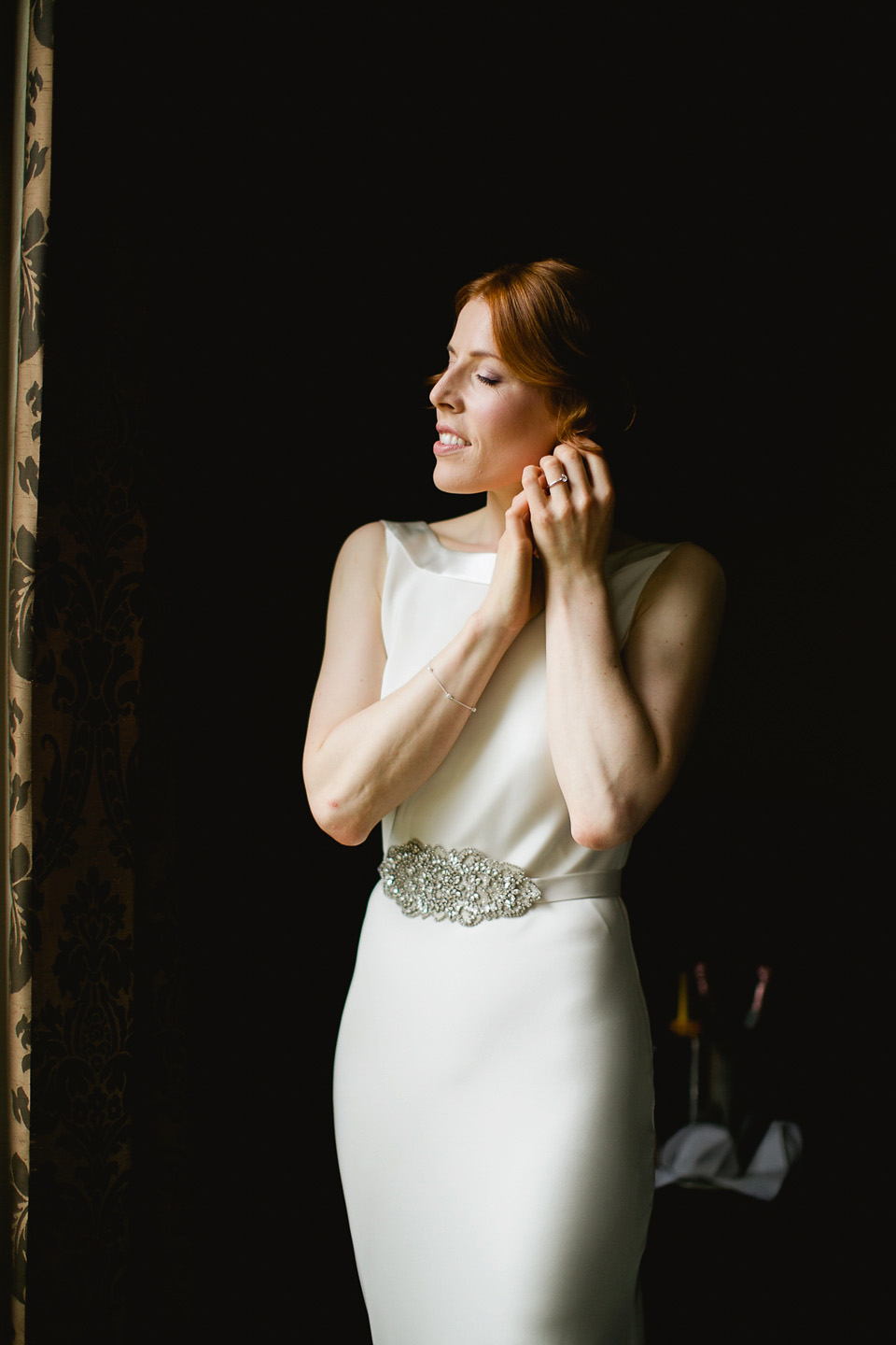 A bride wearing Cassandra by Sarah Janks for her castle wedding in Northern Ireland. Photography by Paula McManus.