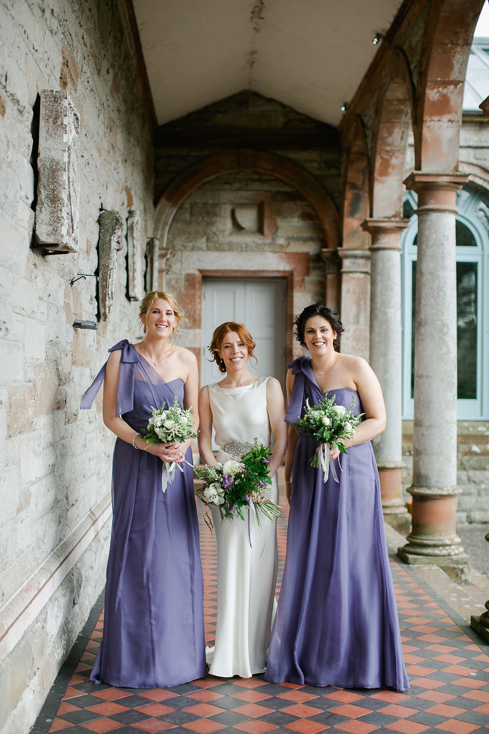 A bride wearing Cassandra by Sarah Janks for her castle wedding in Northern Ireland. Photography by Paula McManus.