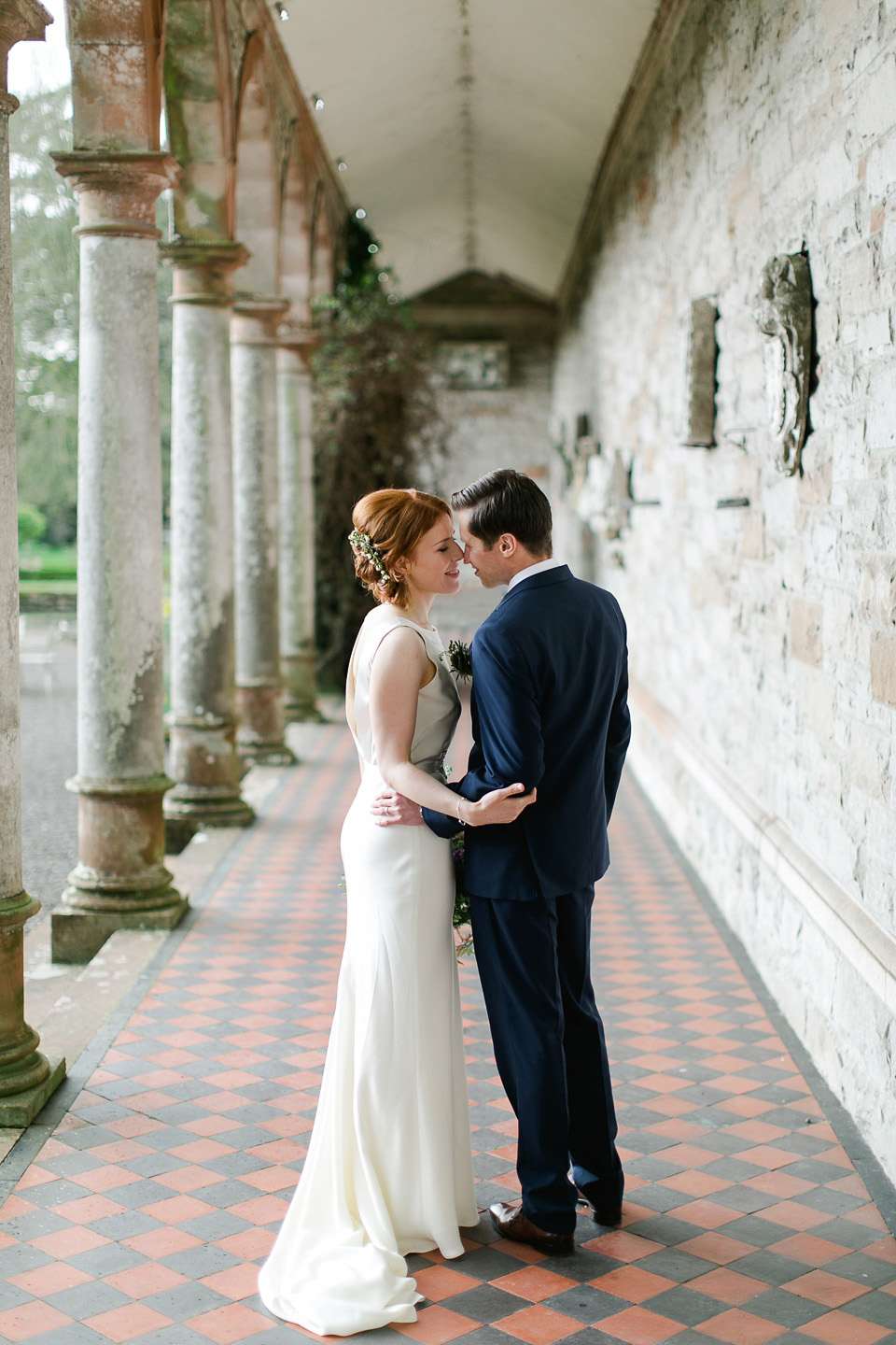 A bride wearing Cassandra by Sarah Janks for her castle wedding in Northern Ireland. Photography by Paula McManus.