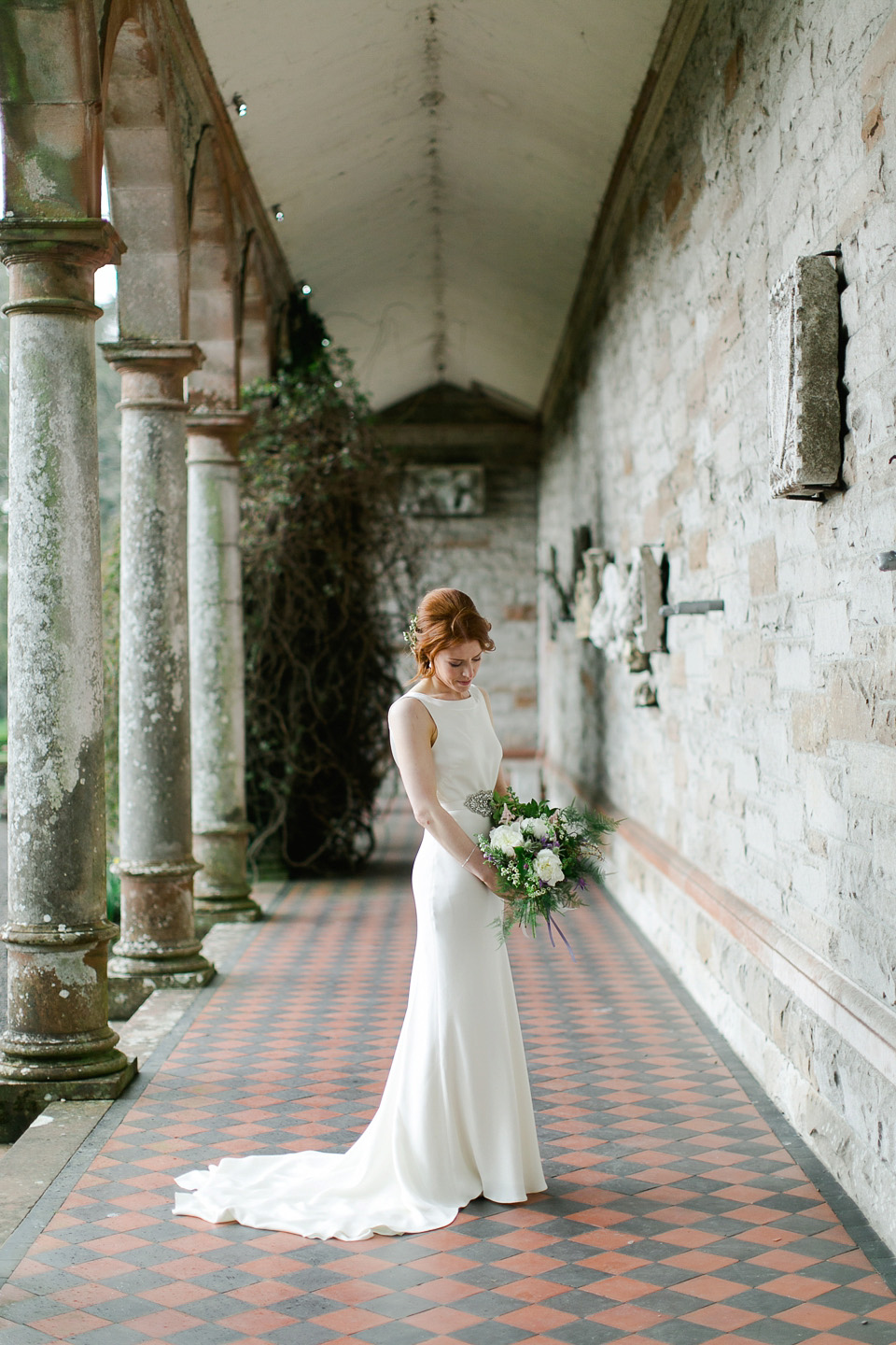 A bride wearing Cassandra by Sarah Janks for her castle wedding in Northern Ireland. Photography by Paula McManus.