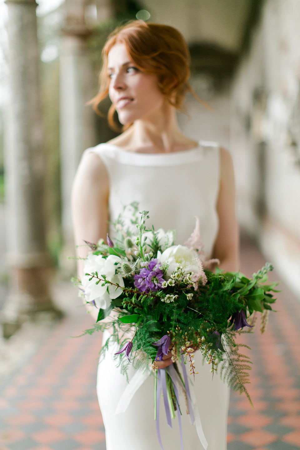 A bride wearing Cassandra by Sarah Janks for her castle wedding in Northern Ireland. Photography by Paula McManus.