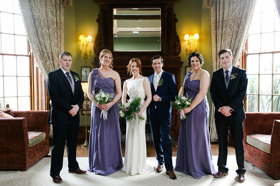 A bride wearing Cassandra by Sarah Janks for her castle wedding in Northern Ireland. Photography by Paula McManus.