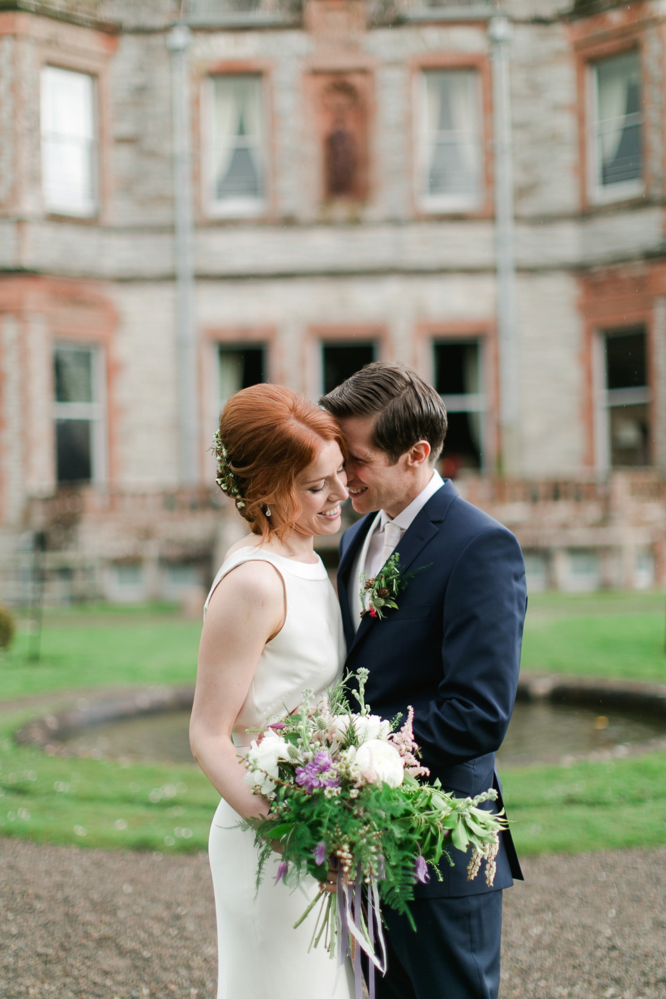 A bride wearing Cassandra by Sarah Janks for her castle wedding in Northern Ireland. Photography by Paula McManus.