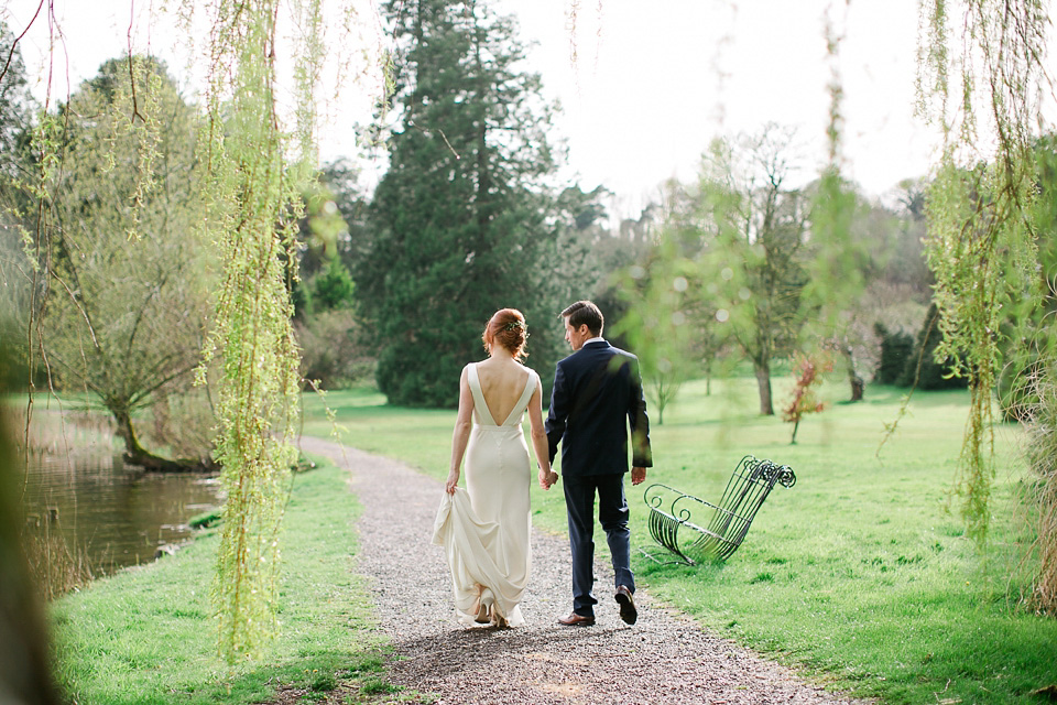 A bride wearing Cassandra by Sarah Janks for her castle wedding in Northern Ireland. Photography by Paula McManus.