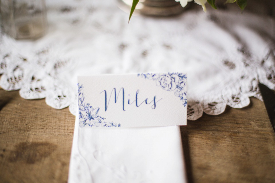 Something blue - a beautiful vintage style wedding inspiration shoot. Photography by Ilaria Petrucci. Styling by Beyond Vintage.