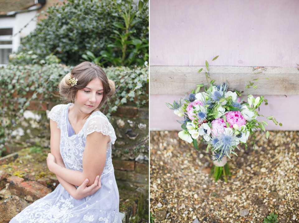 Something blue - a beautiful vintage style wedding inspiration shoot. Photography by Ilaria Petrucci. Styling by Beyond Vintage.
