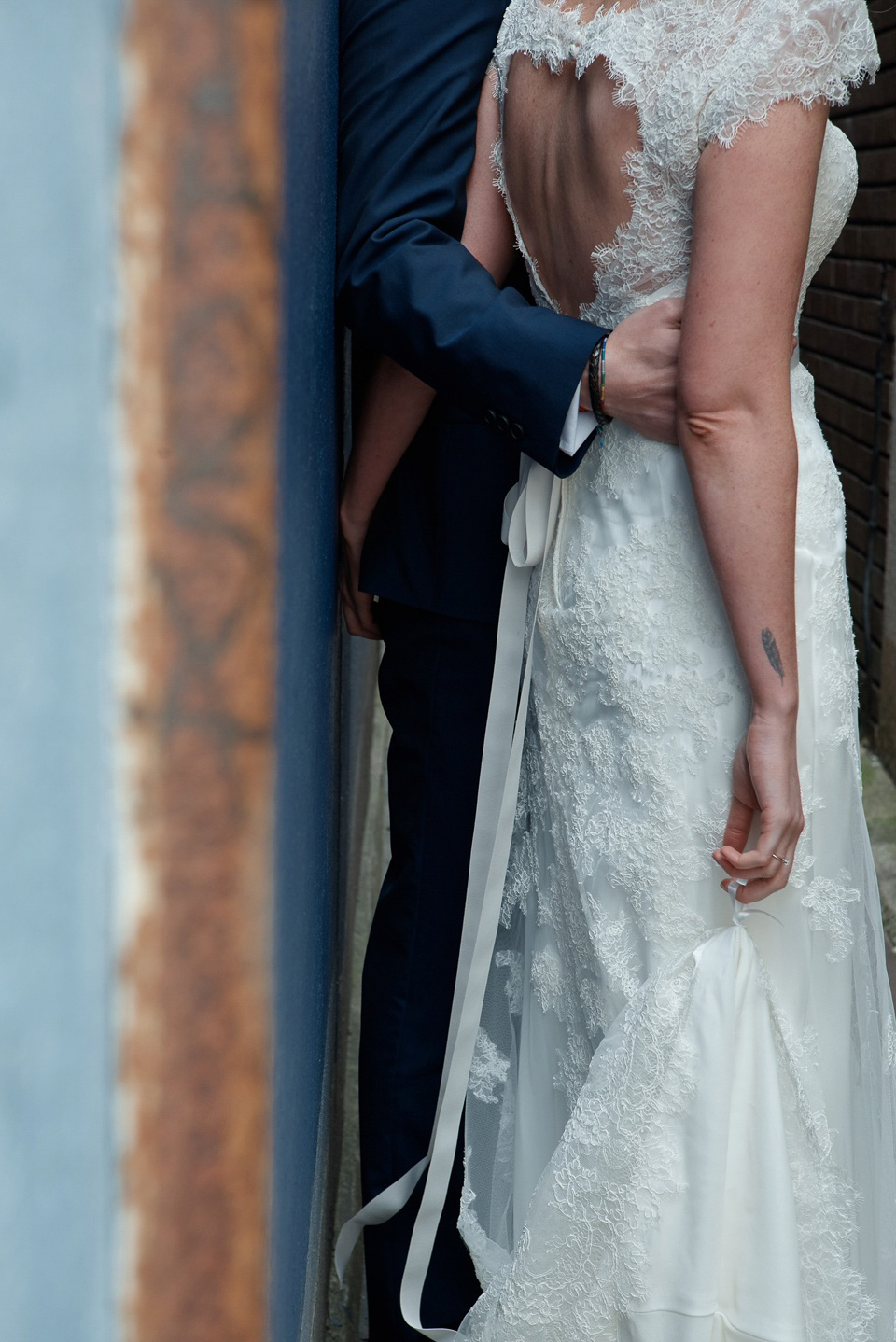 A First Look and maids in pretty pink for a Springtime in the Woods inspired wedding. Photography by Tino & Pip.  Love My Dress UK Wedding Blog.