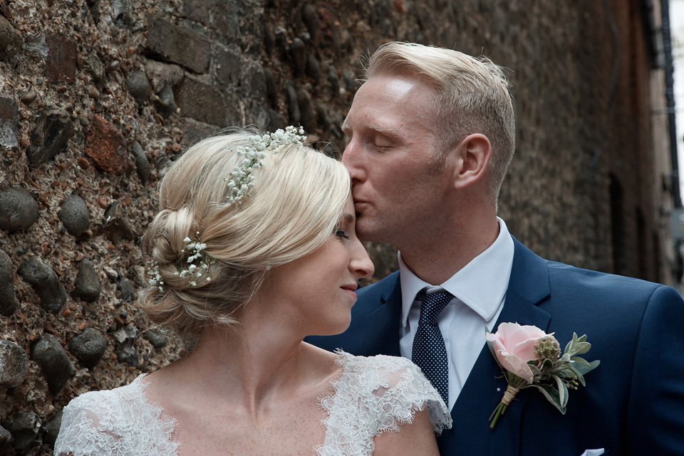 A First Look and maids in pretty pink for a Springtime in the Woods inspired wedding. Photography by Tino & Pip.  Love My Dress UK Wedding Blog.