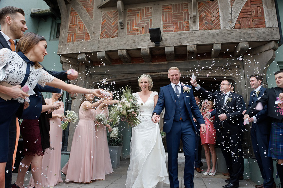A First Look and maids in pretty pink for a Springtime in the Woods inspired wedding. Photography by Tino & Pip.  Love My Dress UK Wedding Blog.
