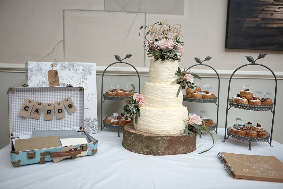 A First Look and maids in pretty pink for a Springtime in the Woods inspired wedding. Photography by Tino & Pip.  Love My Dress UK Wedding Blog.