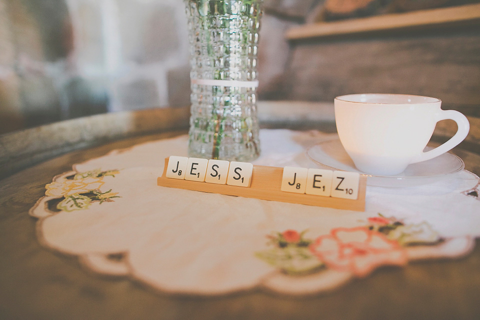 A bride wearing Eden by Jenny Packham for her coastal and rustic inspired wedding at Danby Castle in the North Yorkshire Moors. Photography by James Melia.