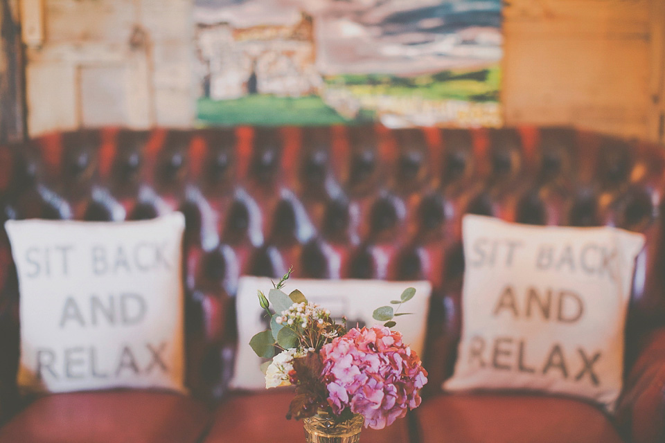 A bride wearing Eden by Jenny Packham for her coastal and rustic inspired wedding at Danby Castle in the North Yorkshire Moors. Photography by James Melia.