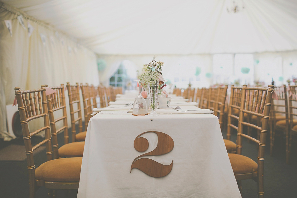 A bride wearing Eden by Jenny Packham for her coastal and rustic inspired wedding at Danby Castle in the North Yorkshire Moors. Photography by James Melia.