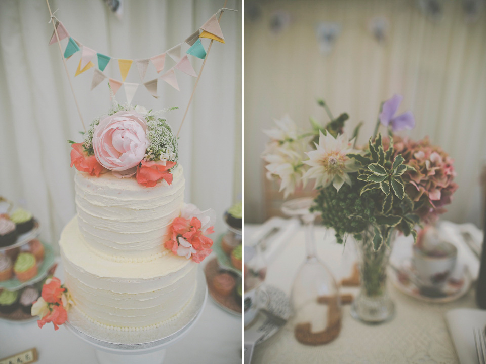 A bride wearing Eden by Jenny Packham for her coastal and rustic inspired wedding at Danby Castle in the North Yorkshire Moors. Photography by James Melia.