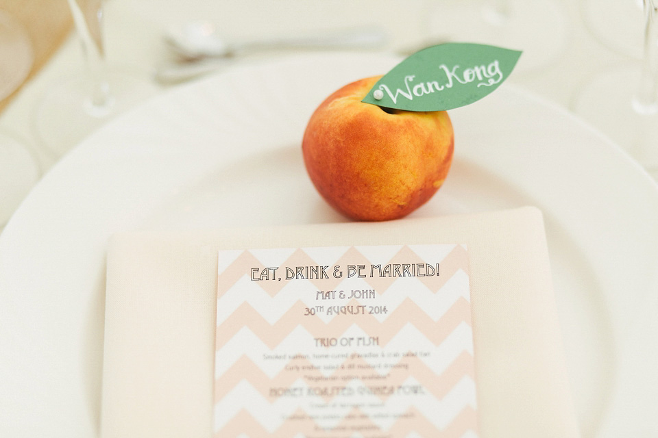 A Summer wedding in shades of peaches and cream. Photography by Mike & Tom.