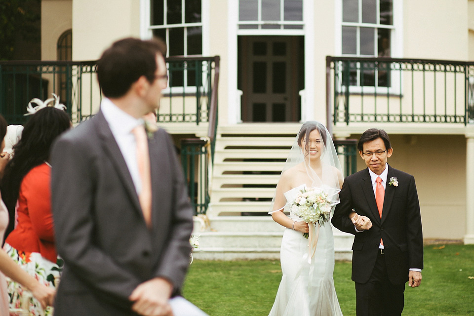 A Summer wedding in shades of peaches and cream. Photography by Mike & Tom.