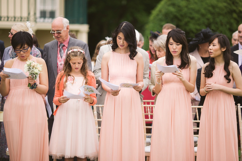 A Summer wedding in shades of peaches and cream. Photography by Mike & Tom.