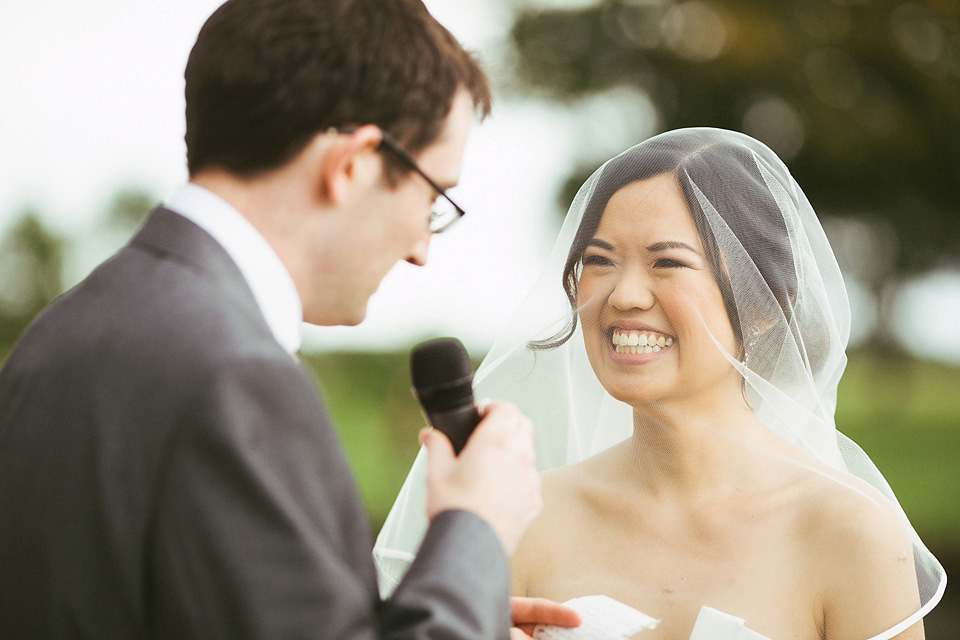 A Summer wedding in shades of peaches and cream. Photography by Mike & Tom.