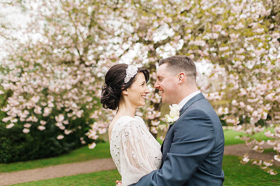 The bride wears Anoushka G for her relaxed, family focussed Spring wedding at Riddlesden Hall in West Yorkshire. Photography by Paul Joseph.