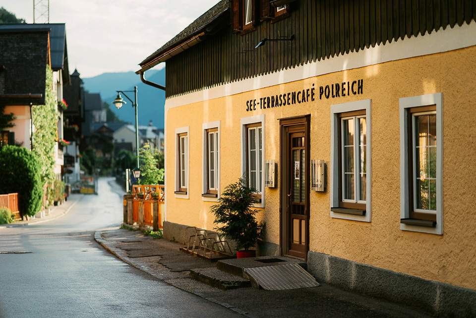 An after the wedding portrait shoot in the beautiful Austrian village of Hallstatt. Images by Land of White Deer Photography.