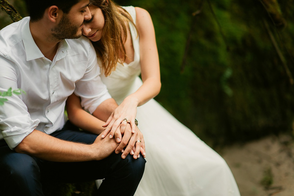 An after the wedding portrait shoot in the beautiful Austrian village of Hallstatt. Images by Land of White Deer Photography.