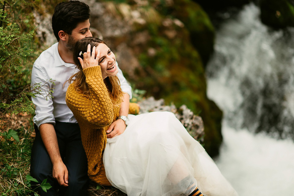 An after the wedding portrait shoot in the beautiful Austrian village of Hallstatt. Images by Land of White Deer Photography.