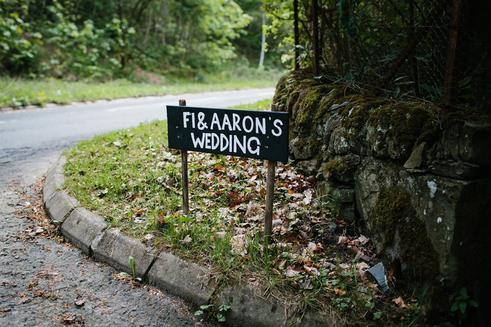 The bride wears 'Olsen' by Rime Arodaky, a purchase from The Mews Notting Hill, for her Scottish country house wedding at Eastwood House. Photography by Caro Weiss.