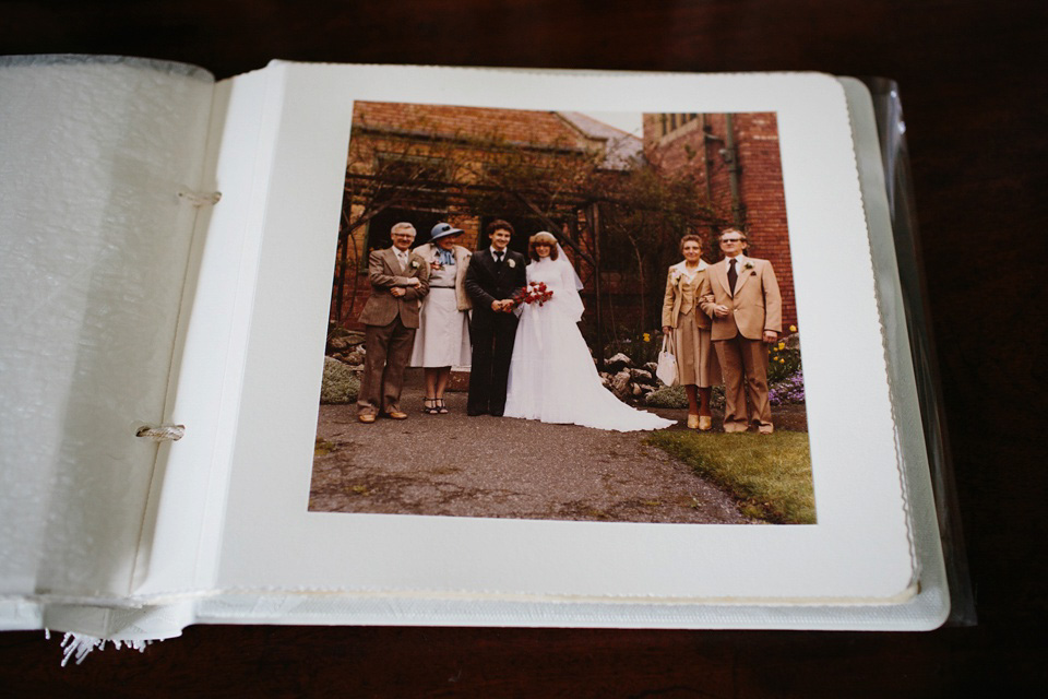 The bride wears 'Olsen' by Rime Arodaky, a purchase from The Mews Notting Hill, for her Scottish country house wedding at Eastwood House. Photography by Caro Weiss.