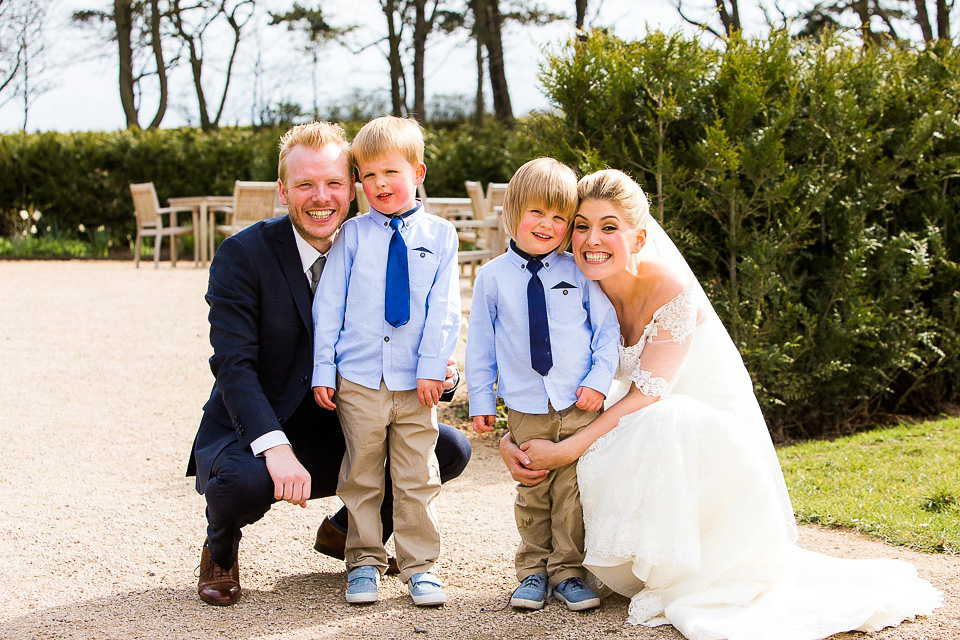 Jonny Draper Photography, Pronovias wedding dress, Newton Hall Northumberland wedding venue, Spring wedding, coastal wedding, seaside wedding