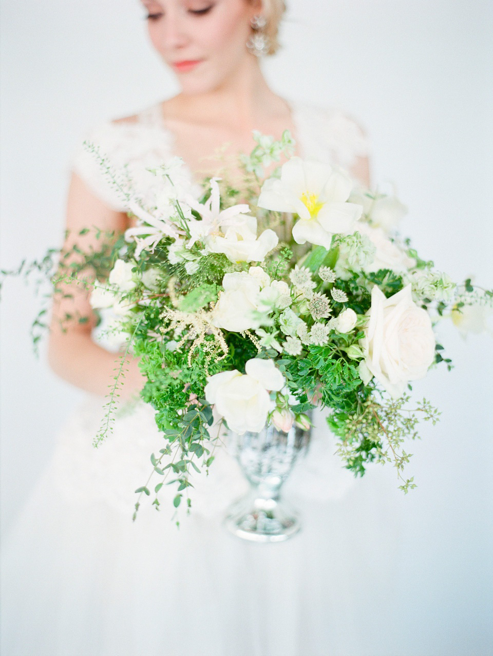 Elegant Inspiration for Holding An Outdoor Wedding Ceremony Indoors. Photography by Zosia Zacharia, styling and design by Chandelier Weddings.