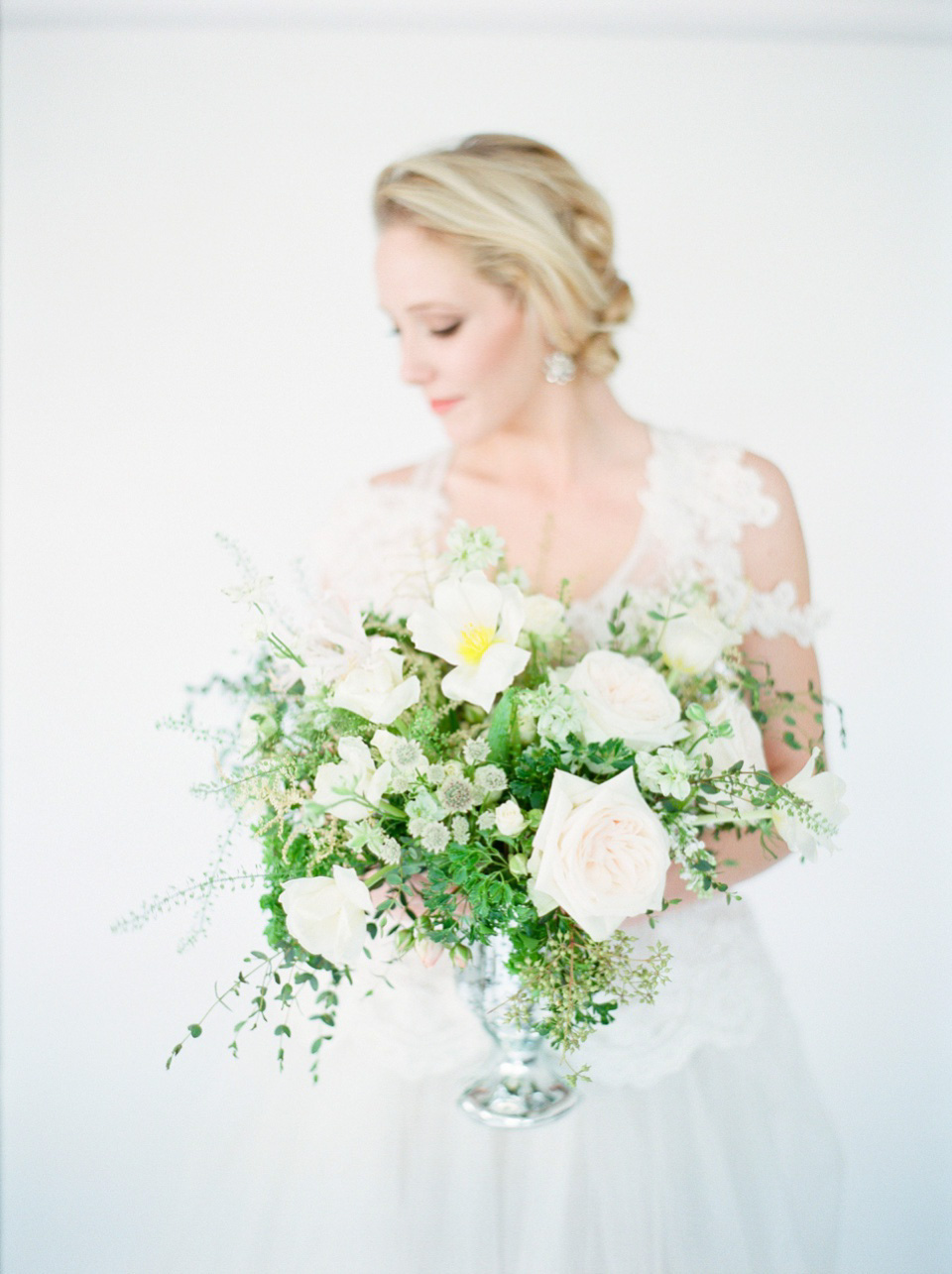 Elegant Inspiration for Holding An Outdoor Wedding Ceremony Indoors. Photography by Zosia Zacharia, styling and design by Chandelier Weddings.