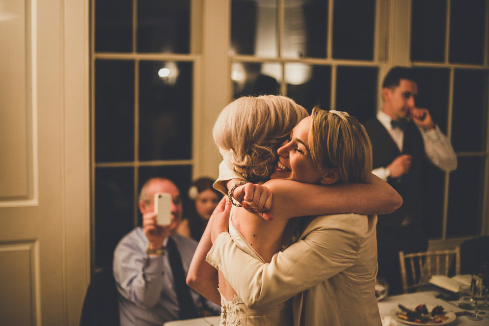 The bride made her own beautiful dress for her Spring time wedding in Cornwall. Photography by Amy Shore.