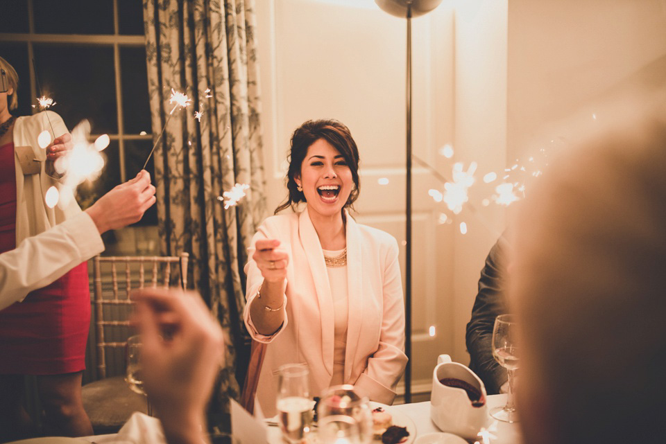 The bride made her own beautiful dress for her Spring time wedding in Cornwall. Photography by Amy Shore.