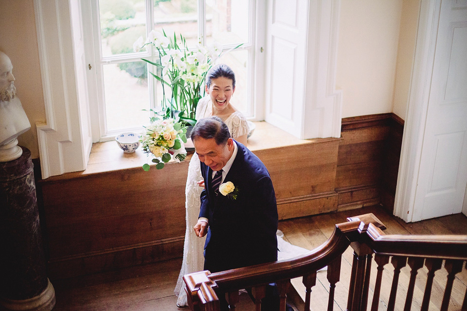 The bride wears Eliza Jane Howell for her elegant Spring wedding at Iscoyd Park. Photography by Jade Osborne.