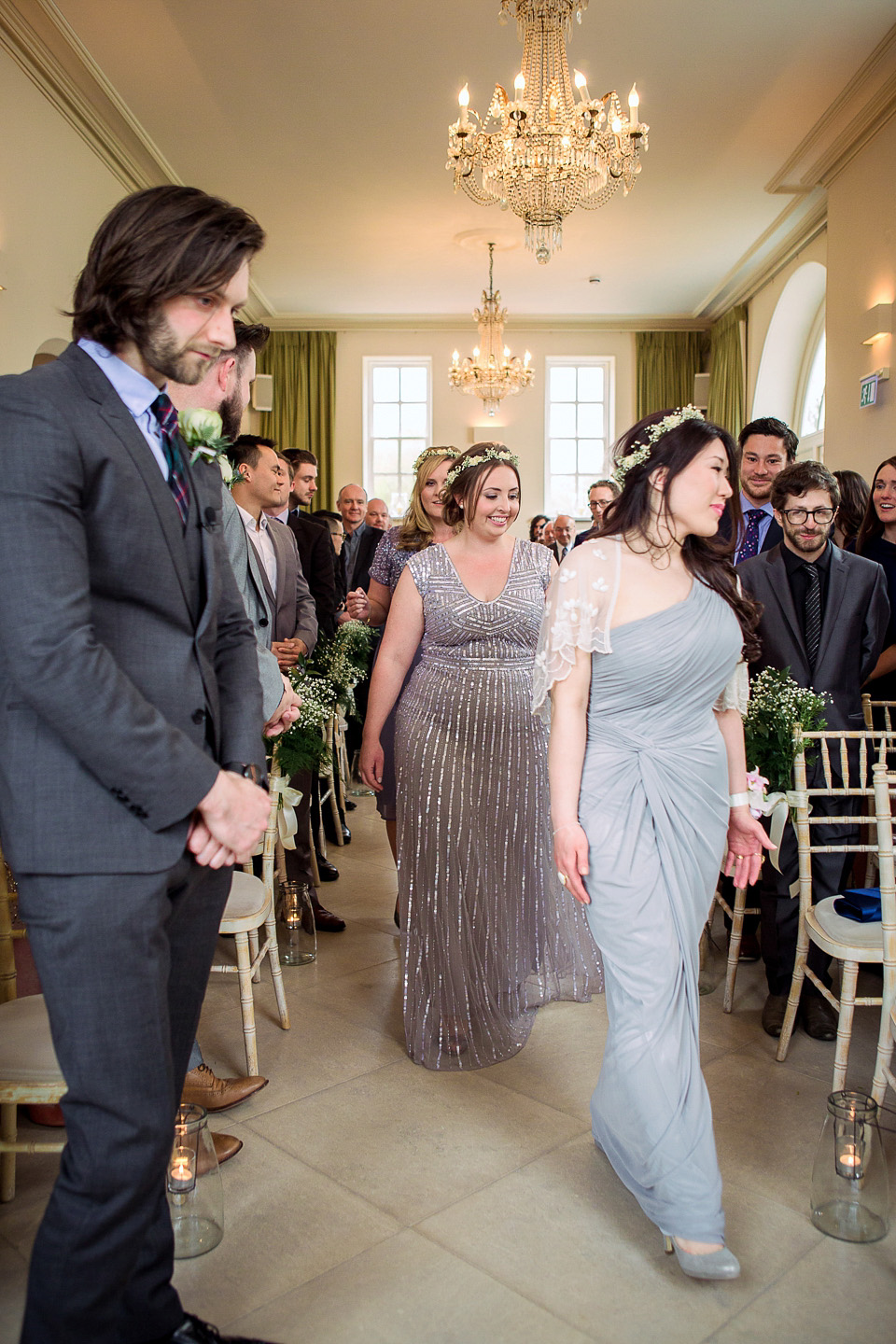 The bride wears Eliza Jane Howell for her elegant Spring wedding at Iscoyd Park. Photography by Jade Osborne.