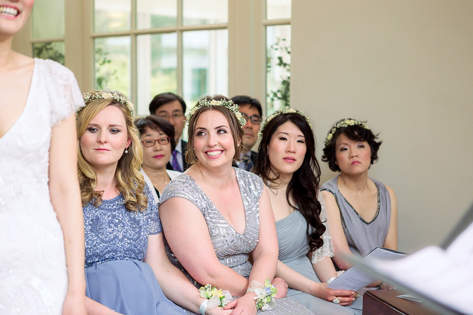 The bride wears Eliza Jane Howell for her elegant Spring wedding at Iscoyd Park. Photography by Jade Osborne.