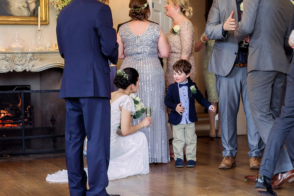 The bride wears Eliza Jane Howell for her elegant Spring wedding at Iscoyd Park. Photography by Jade Osborne.