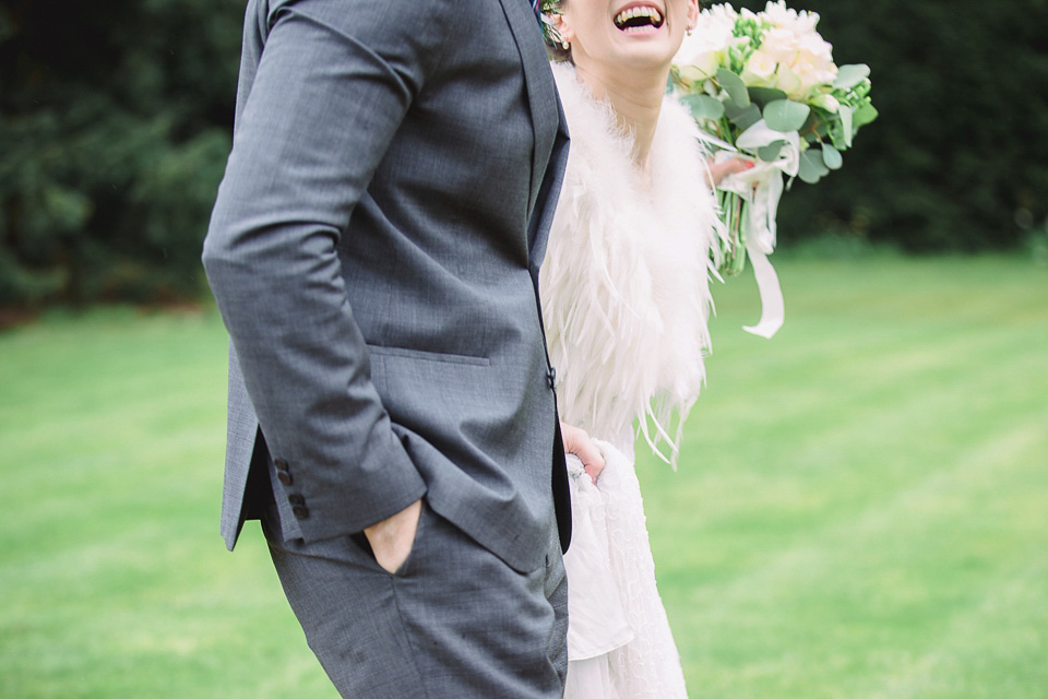 The bride wears Eliza Jane Howell for her elegant Spring wedding at Iscoyd Park. Photography by Jade Osborne.